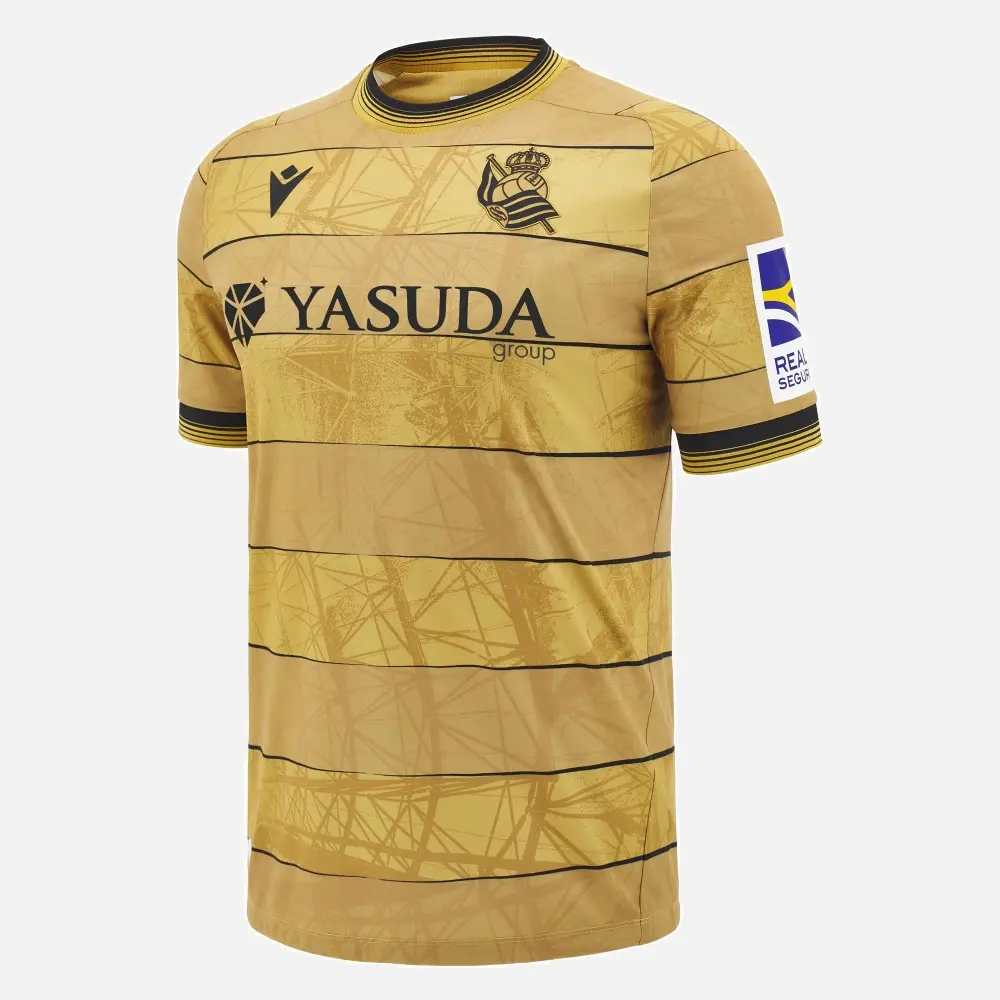 Real Sociedad Maglia Trasferta 2024/25 - Marrone Giallo